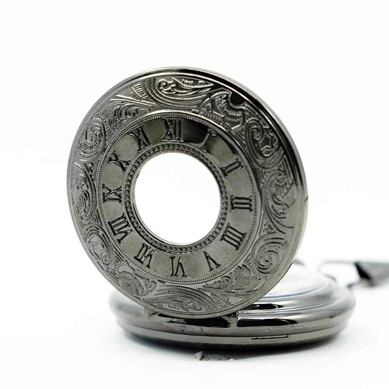 Модные классические часы механические карманные резная подвеска цепочка