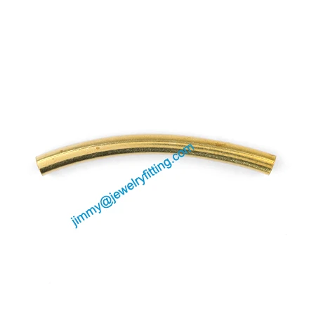 2013 New Jewelry findings Brass Bent Tubing tube spacer tube beads spacer bar for bracelet 2.5*28mm