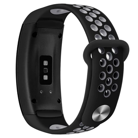 Дружественный силиконовый ремешок для samsung gear Fit 2 Pro спортивный браслет двухцветные браслеты для samsung gear Fit 2 SM-R360 - Цвет: Black Grey