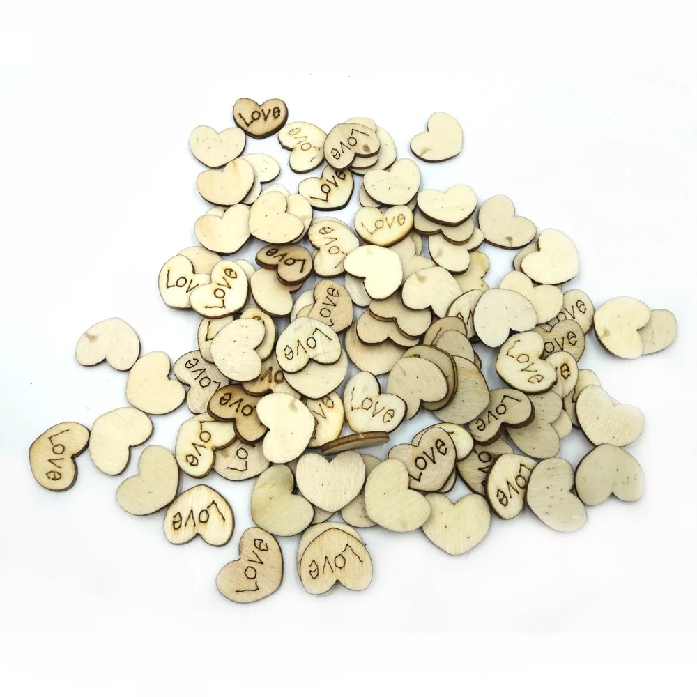 100 шт. натуральные маркизы деревянные чипы любовь Овальные Плоские