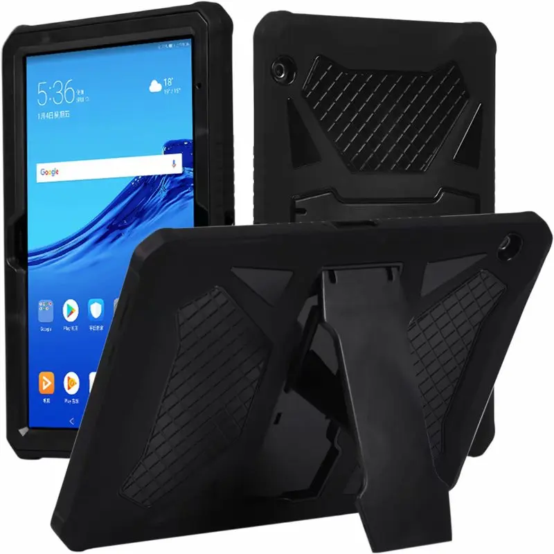 Чехол из поликарбоната для huawei MediaPad T5 10 10," Чехол, сверхмощная броня, противоударный силиконовый чехол для huawei T5 10 AGS2-W09/L09/L03/W19 чехол+ подставка для ручек