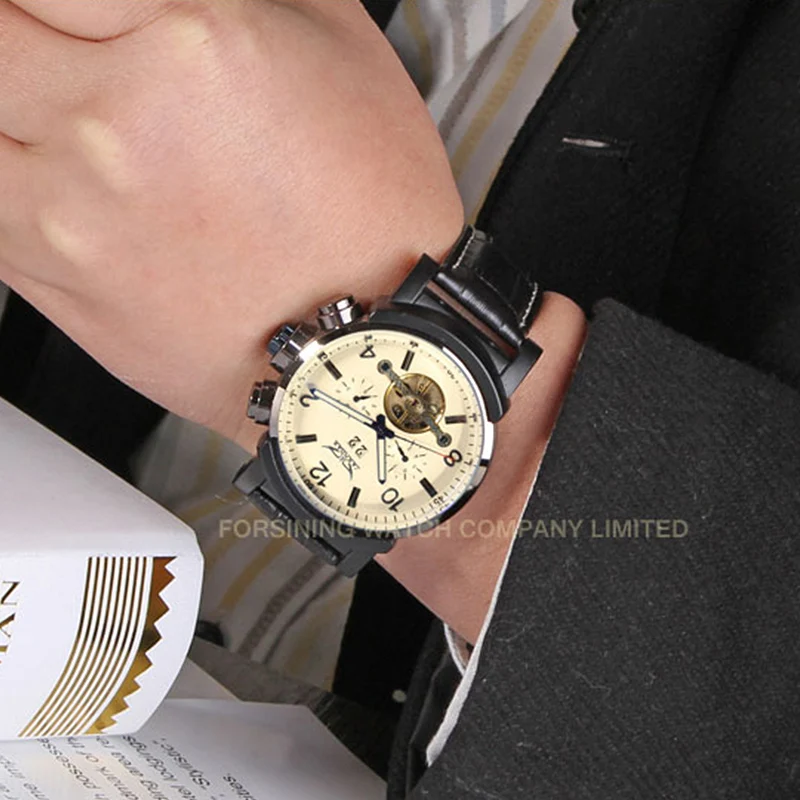 Автоматические часы Best подарок для человека Лидер продаж 5 руки ремень латунь