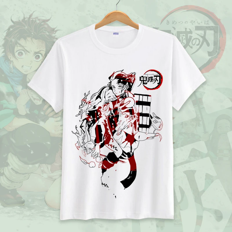 Kimetsu no Yaiba, футболка для косплея, летняя футболка Kamado Tanjirou, Женская/мужская футболка Kamado Nezuko, костюм для косплея