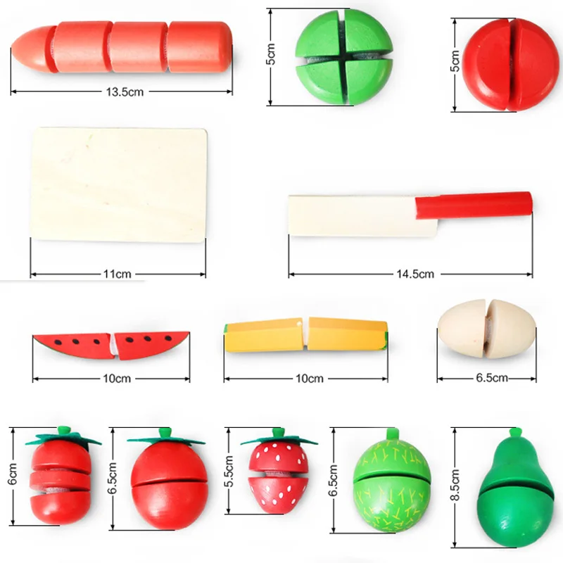 Детская деревянная игрушка овощи фрукты игровой домик Детские кухонные игрушки