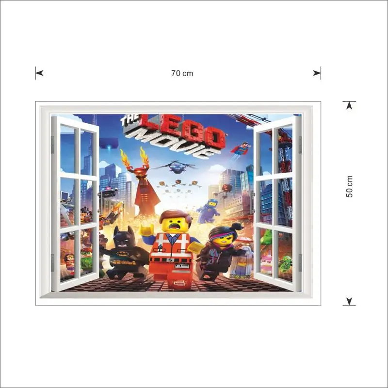 Мультфильм фильм Le go детская комната домашняя Настенная Наклейка для детской