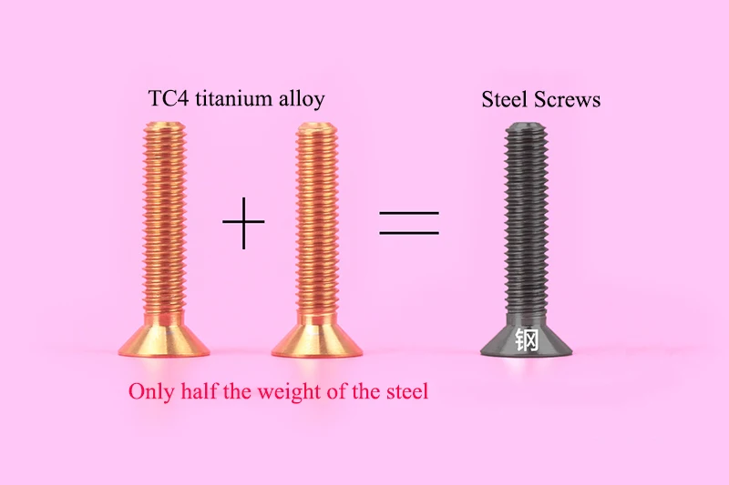 1pcs M6*30mm TC4 Titanium Ti screw Bolt For Road Bicycle MTB Bike Flat Head Headset Stem Cap TI Screw Parts | Спорт и развлечения
