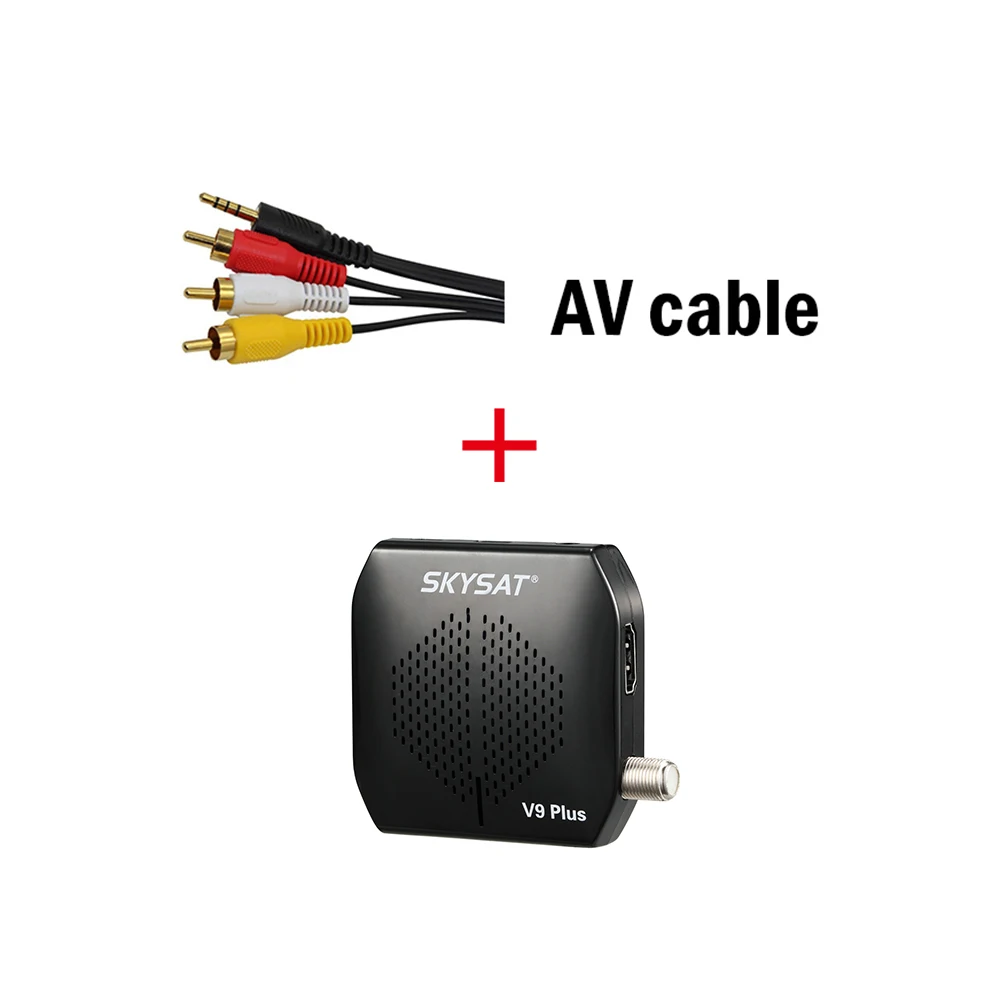 V9 Plus AV Супер Мини DVB-S2 HD спутниковый ресивер поддержка CS cccamd Newcamd powervu Biss WiFi 3g Youtube Dolby AC3 SKYSAT V9 Plus - Цвет: V9 Plus AV