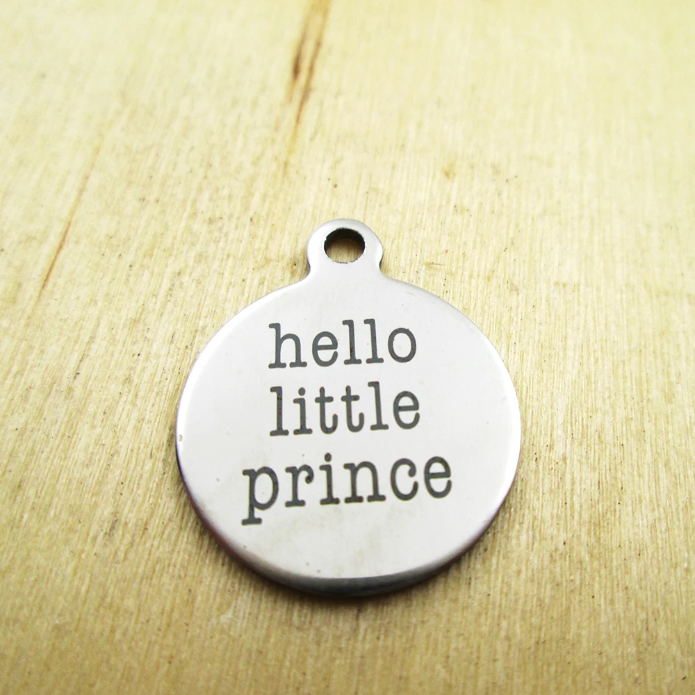 Подвески из нержавеющей стали с лазерной гравировкой 10 шт./лот hello little