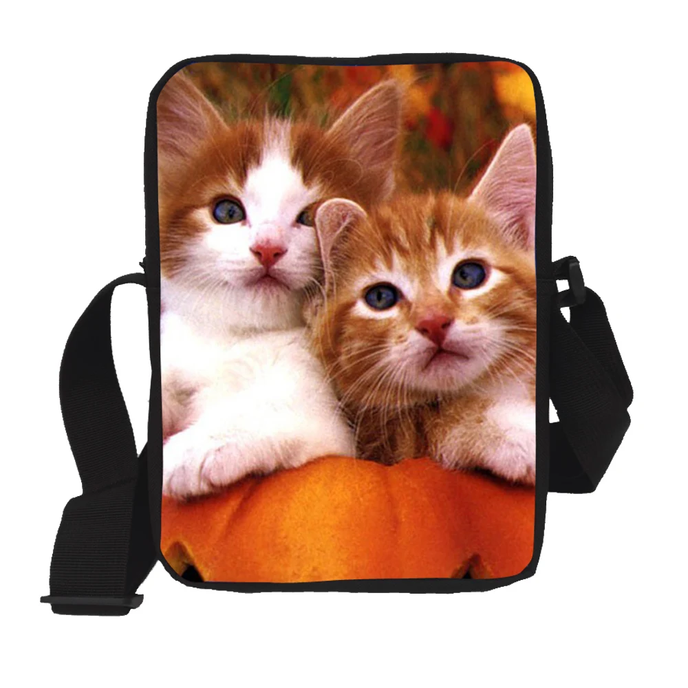 Милые животные женские сумки-мессенджеры с цветочным принтом детские сумки