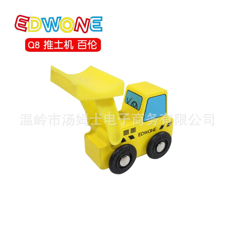 bulldozer Деревянный инженерный автомобиль серии для BRIO трек игрушка деревянный трек поезд сцена Игрушка автомобиль Детские деревянные игрушки различные опционально w1 - Цвет: bulldozer