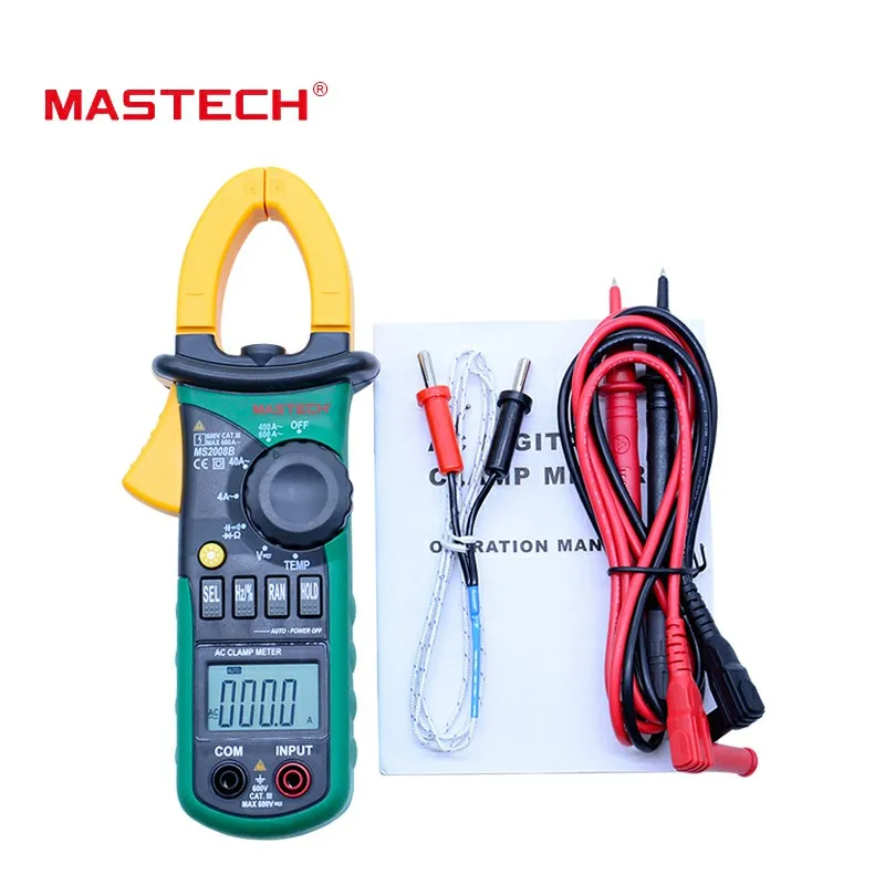 MASTECH MS2008B цифровой мультиметр Ампер клещи переменного тока AC/DC напряжение