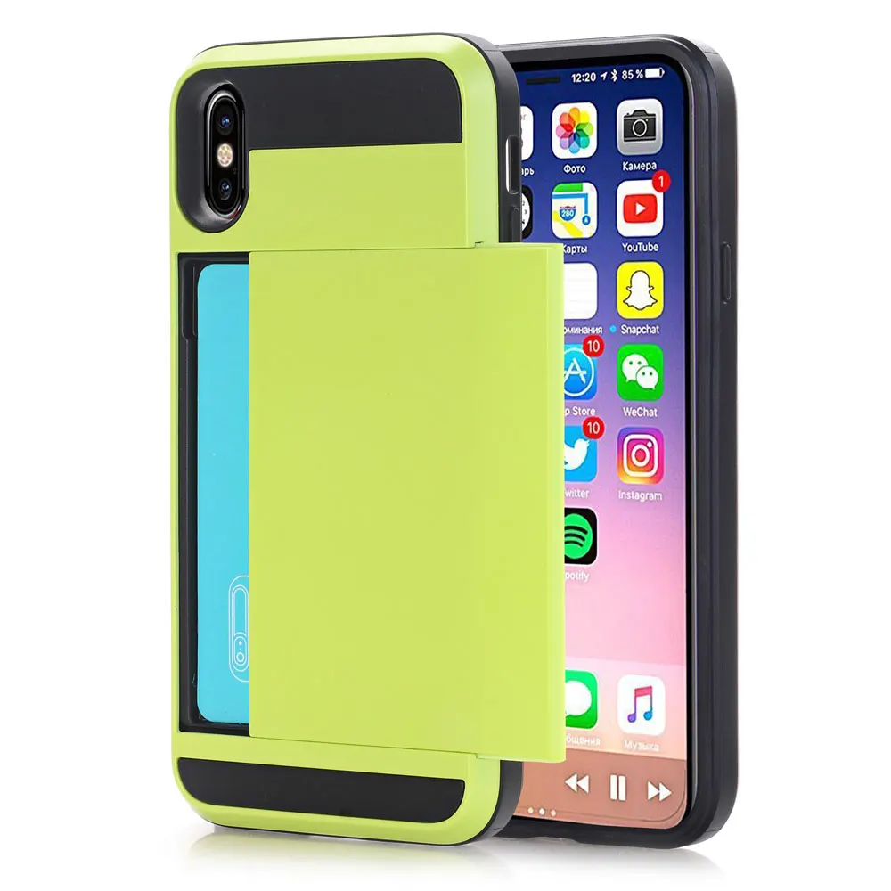 Olhveitra чехол для телефона аксессуары iPhone X 7 8 6 6S Plus с держателем карт XR XS Max 5 SE чехлы