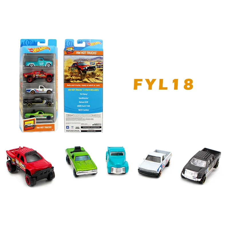 FYL18 Hotwheels Металлический Игрушечный Автомобиль 1: 64 сплава спортивный автомобиль коллекция 5 шт./кор. Новое поступление горячие колеса игрушка для Детский подарок 1806 костюм для подсвечивания грузовиков - Цвет: FYL18