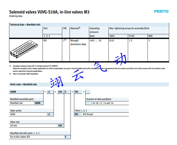 VUVG-L10-M52-MT-M5-1P3 574351 VUVG-L18-M52-MT-G14-1P3 574429 VUVG-LK14-M52-AT-G18-1H2L-W1-S 589287 электромагнитный клапан festo