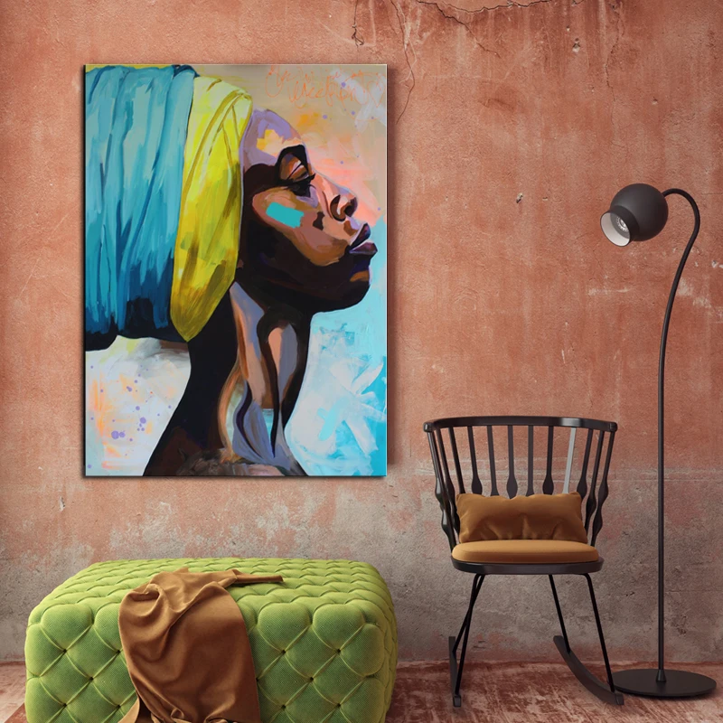 Картина на холсте настенные художественные рисунки цветные женские картины с