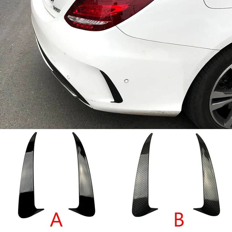 

2 PCS Carbon Fiber Rear Bumper Spoiler Air Vent Cover Trim for Mercedes Benz C Class W205 C200 C63 Sedan 4 Door 2014-2017