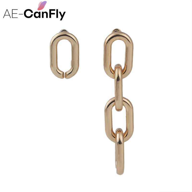 Панк Нерегулярные Круг цепи Длинные висячие серьги золото Цвет Новый Серьги для