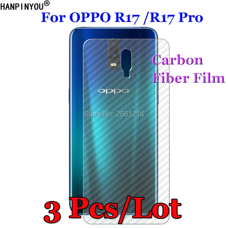 

3 шт./лот для OPPO R17/R17 Pro 6,4 "3D Нескользящая прозрачная защитная пленка из углеродного волокна