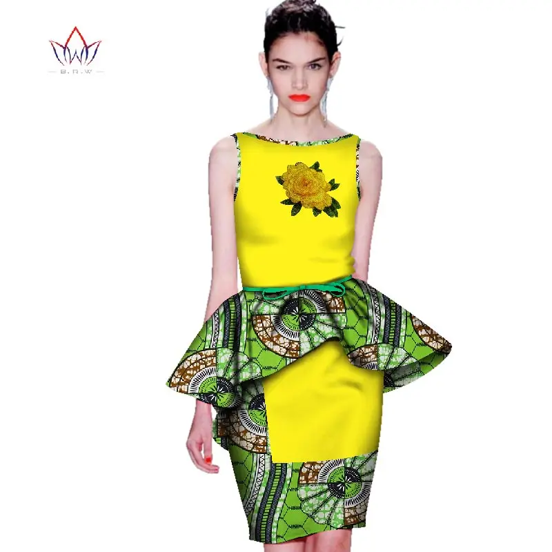 Для женщин костюмы Prairie Chic Африканский dashiki платья хлопок 2 шт. АФРИКАНСКИЕ ОДЕЖДА