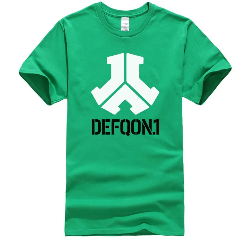BAIJOE Новая Летняя мужская футболка Defqon 1 из чистого хлопка, дизайнерские футболки в стиле хип-хоп, мужские футболки с коротким рукавом, брендовая Повседневная футболка, Топ - Цвет: green 2
