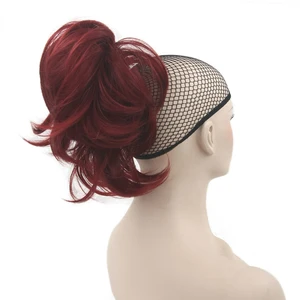 Soowee искусственные шиньоны Коготь Конский хвост синтетические волосы бордовый черный зажим для наращивания волос маленький конский хвост