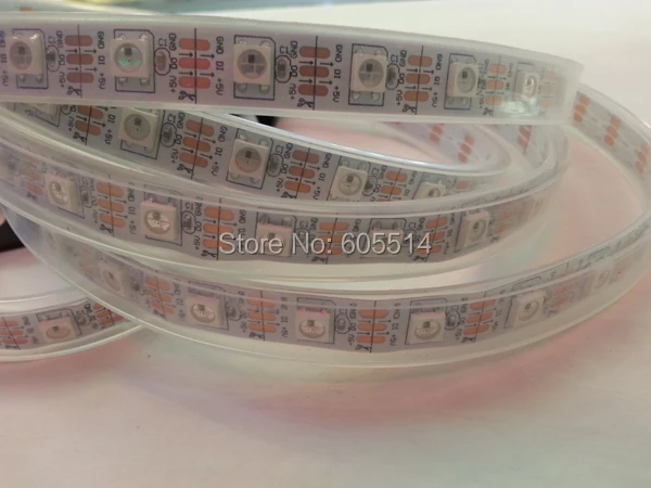 [Seven Neon] Бесплатная доставка DC5V WS2812B светодиодный pixel srip IP67 60 шт. WS2812B/M с пикселями