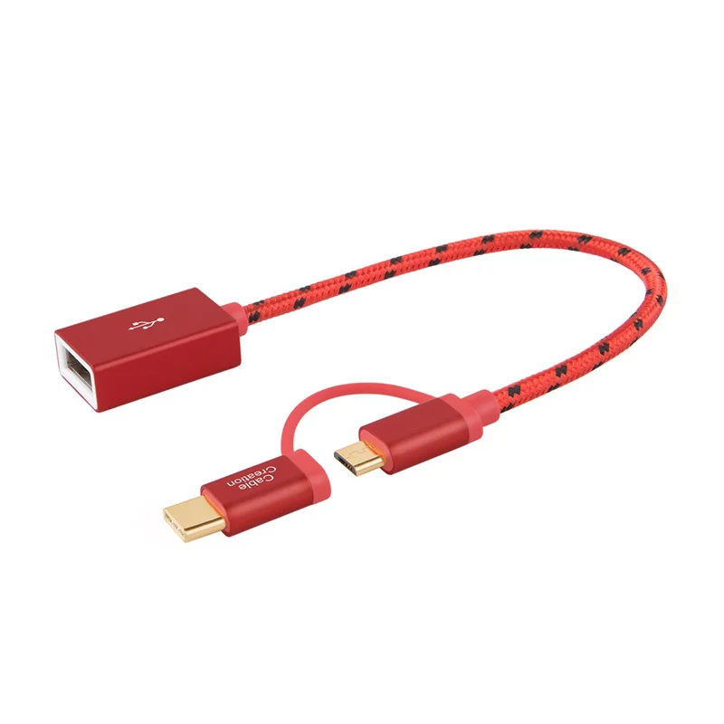 Кабель адаптера Micro USB и Type C-USB 2 0 мама короткий кабель OTG (on-The-go) футов совместимый с