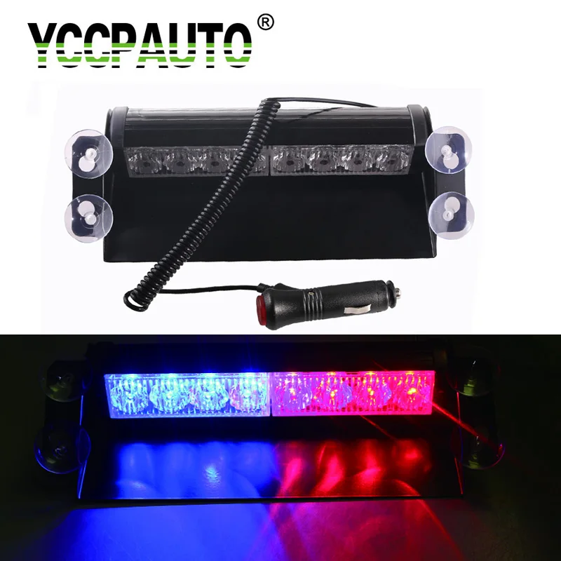 YCCPAUTO 1 шт. 8 светодиодный одов стробоскоп s Вт полицейский мигаПредупреждение