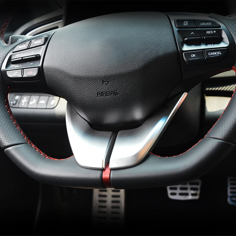 Для шестой поколения для Hyundai Elantra Avante 2016 2017 ABS Матовый руль кнопка декоративные