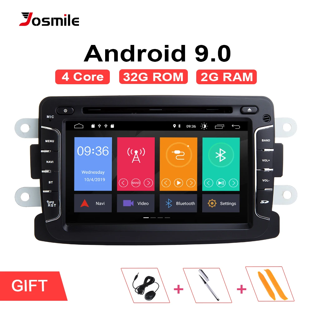 2 din Android 9 0 автомобильный мультимедийный плеер для Dacia Dokker Duster Renault Lada Xray Sandero logan