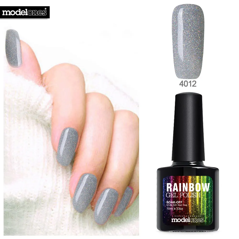 Modelones неоновый УФ гель для ногтей Блестящий глиттер нейл арта сушилка лака с