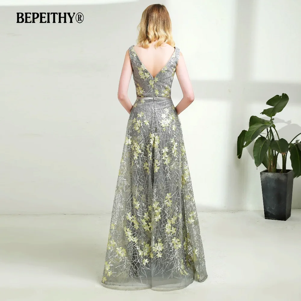 Vestido Longo кружевные Длинные Выпускные платья с v-образным вырезом 2021 Новый дизайн