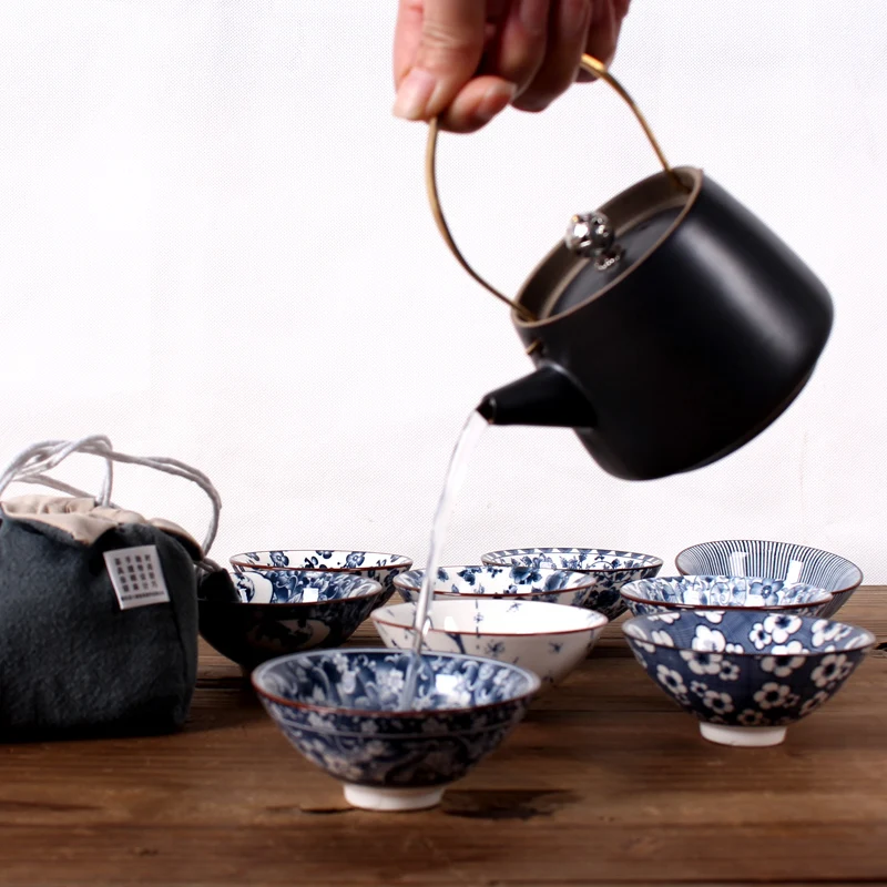 Jingdezhen 2 шт./лот кунг-фу Чай чашки набор ручная роспись путешествия китайский