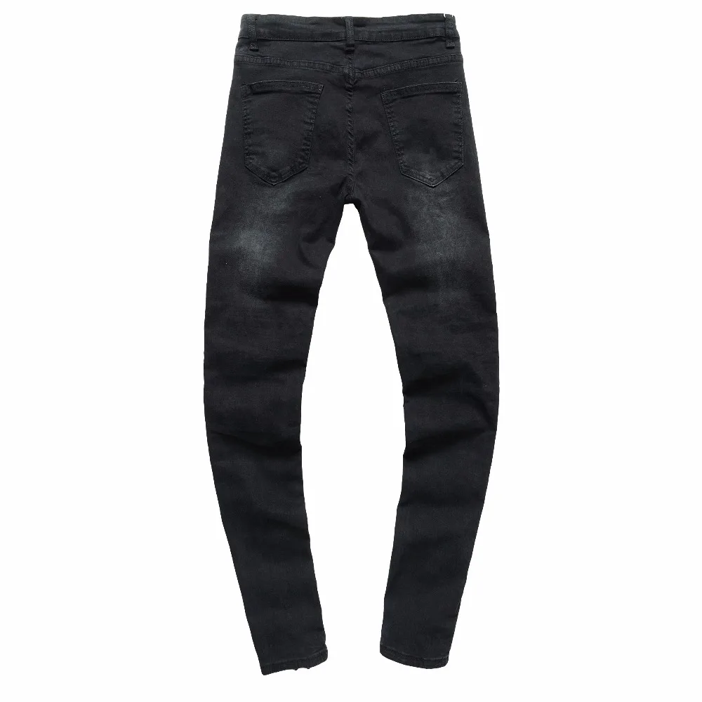 2017 европейский и американский стиль модные мужские повседневные рваные узкие