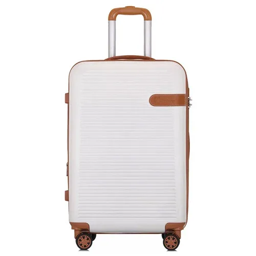 white Klqdzms 20/24 дюймов ABS+ PC Сумки на колёсиках Чемодан бренд дорожного чемодана чемодан на колесиках ручной клади чемодан универсальный колеса для Для мужчин женского - Цвет: white