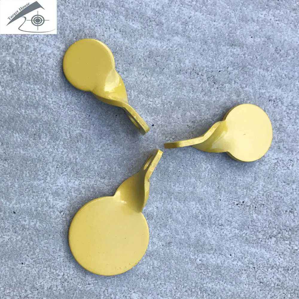 3 желтых целевых пластины разного размера с винтами.|plate|plate screw |