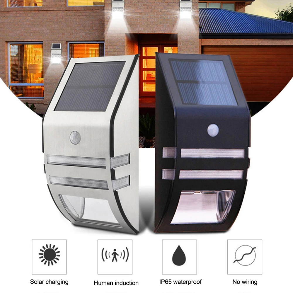 Светодиодный настенный светильник на солнечной энергии с пассивным ИК датчиком