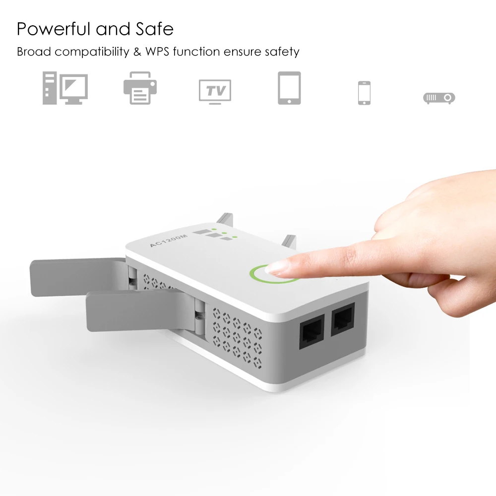 Беспроводной Wi Fi ретранслятор/маршрутизатор KEBIDU 1200 Мбит/с 2 4G и диапазона