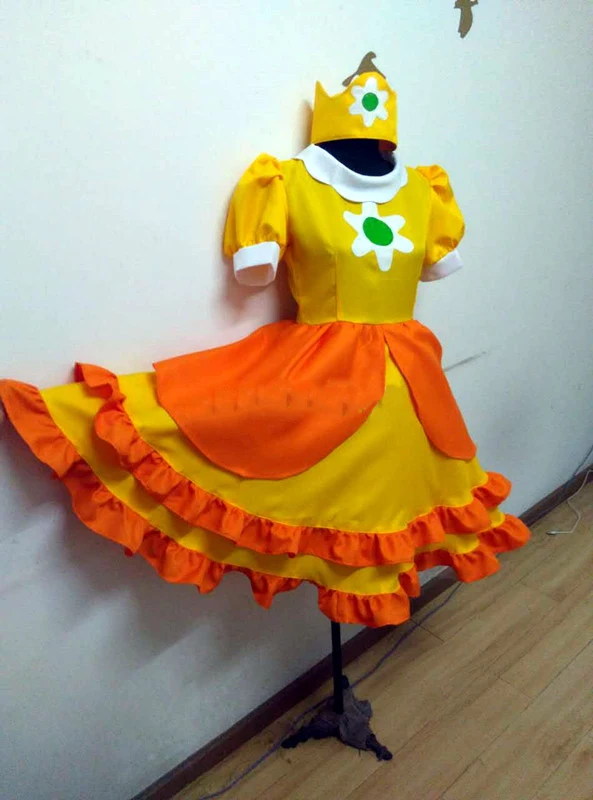 Costumebuy Игра Супер Марио Принцесса Дейзи костюмы для косплея для девочек милое платье лолиты Необычные Хэллоуин Карнавальная форма индивидуальный заказ