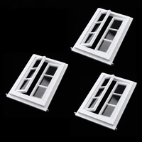 112 dollhouse furniture and accessories 6 pane double window classic white color pack of 3 pieces