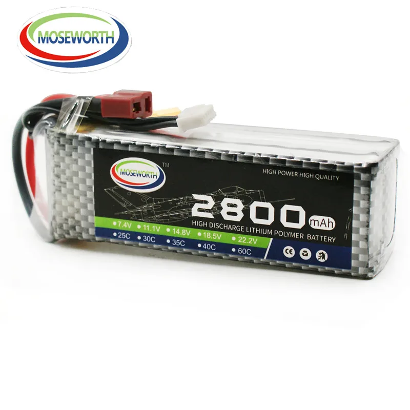 Аккумулятор Lipo 4S 14 8 в 2800 мАч 30C для игрушек с дистанционным управлением