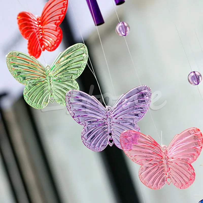 Колокольчик с бабочкой и 4 трубками украшение для дома церкви сада двора|Ловцы