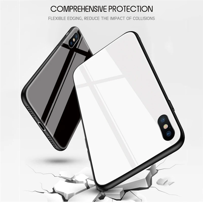 Роскошные Чехлы из закаленного стекла для телефона iPhone 12 11 Pro MAX X XR XSMAX XS SE2020 7 8 6 6s