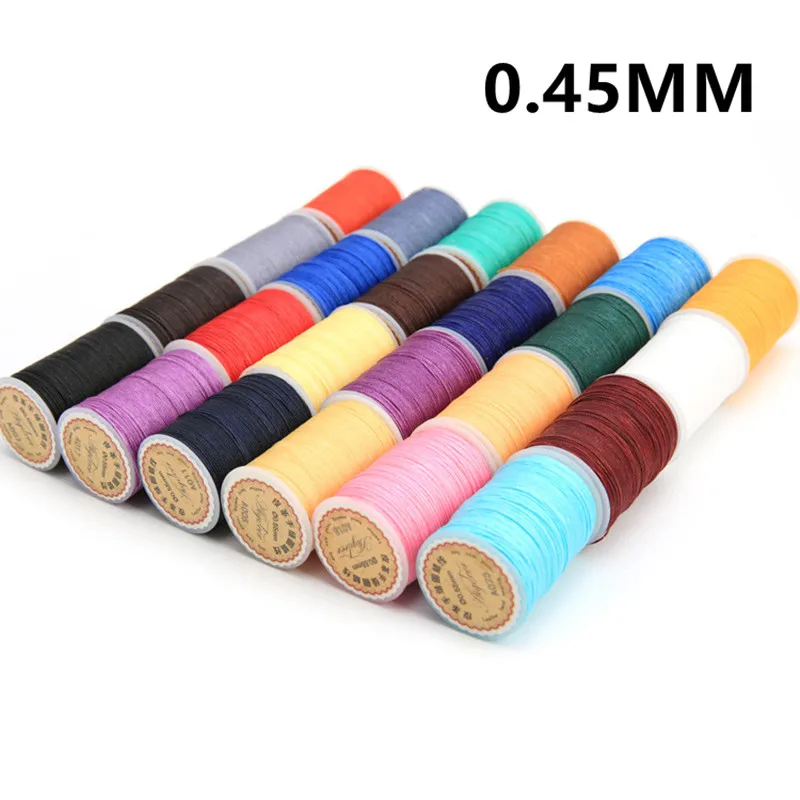 Круглая вощеная нить для кошелька 0 45 мм 25 цветов|Шитье| |