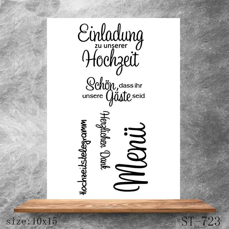 

ZhuoAng Artistic word Stamps/Silicone Transparent Seals for DIY scrapbooking photo album Clear Stamps 10*15cm