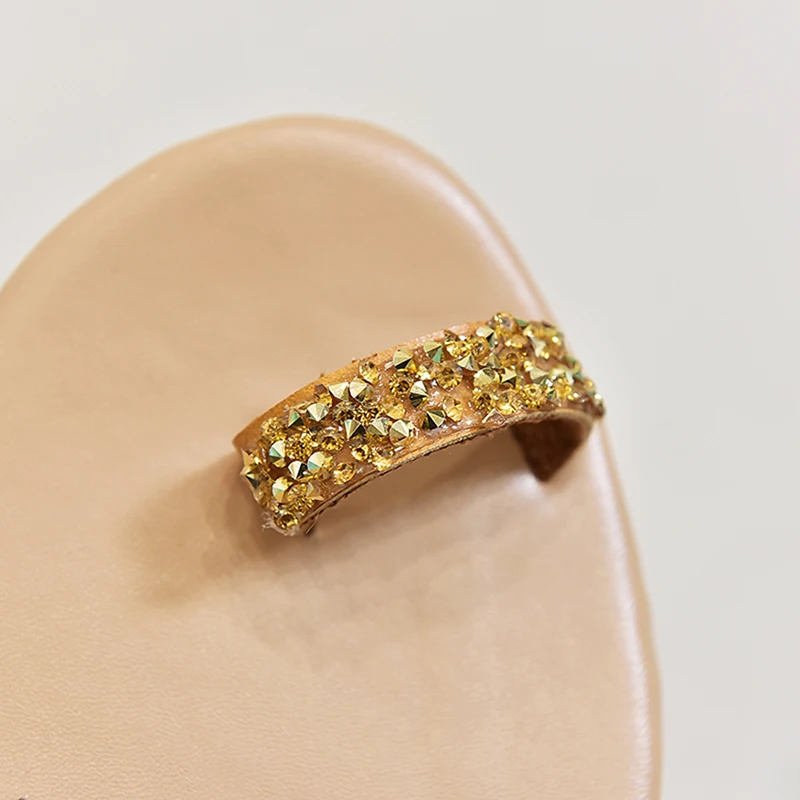 Женские сандалии Новинка лета 2019 женская обувь горный хрусталь на плоской