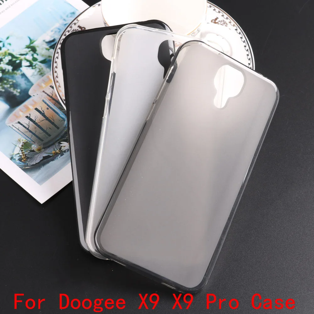 Цветной чехол накладка из мягкого ТПУ Для DOOGEE X9 Pro 5 in X9Pro ультратонкий прозрачный