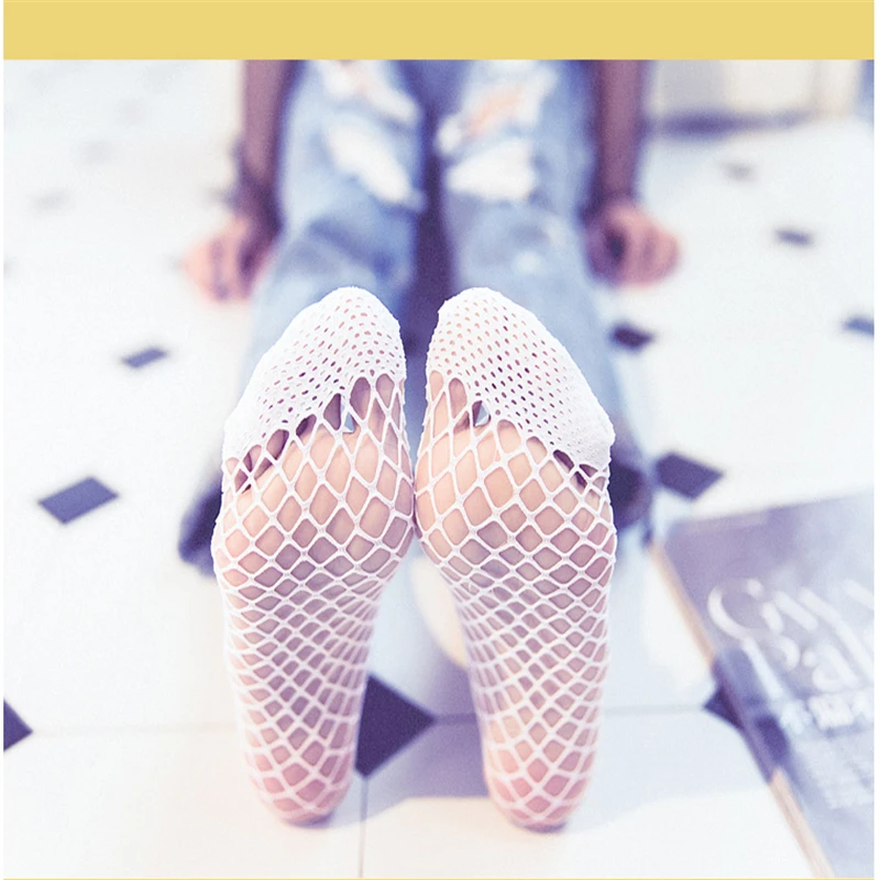 Новинка 2019 модные женские сетчатые гольфы до колена для девочек кружевные