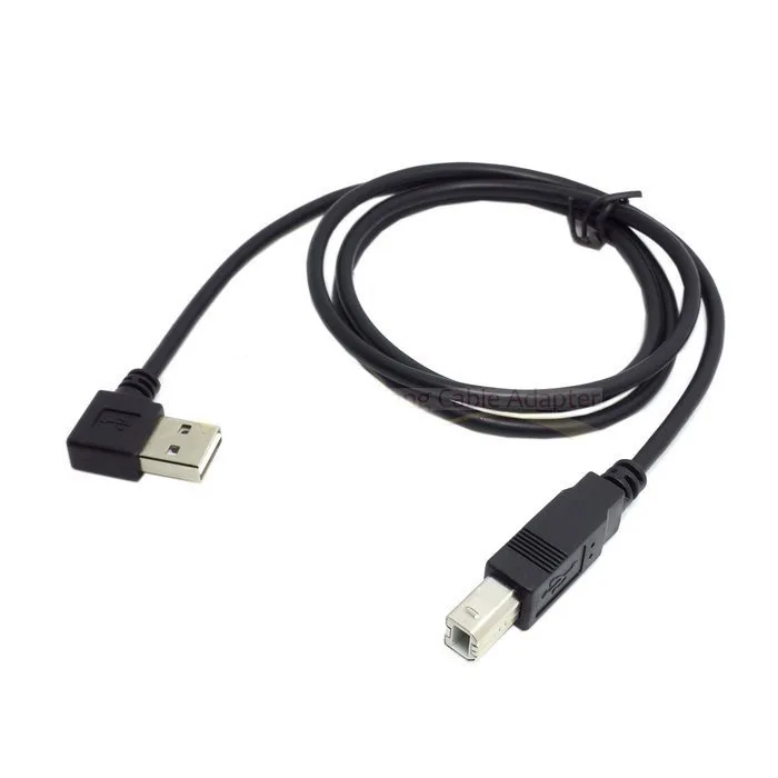 Двухсторонние контакты левый + правый угол 90 градусов USB 2 0 Тип A штекер в B Мужской