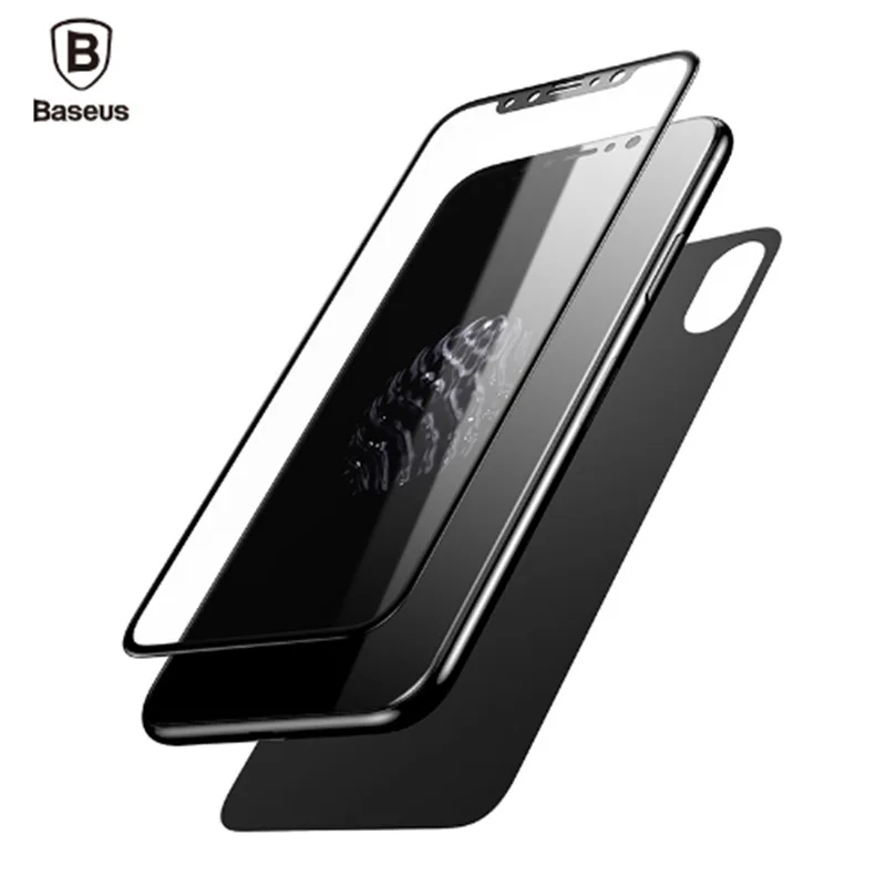 Защитная пленка Baseus для iPhone X закаленное 3d стекло 10|screen protector|tempered glassfront back |